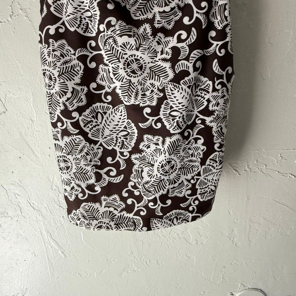 Ativa Size 8 Brown Built In Bra Criss Cross Back Tankini Swimming Top - Picture 3 of 7